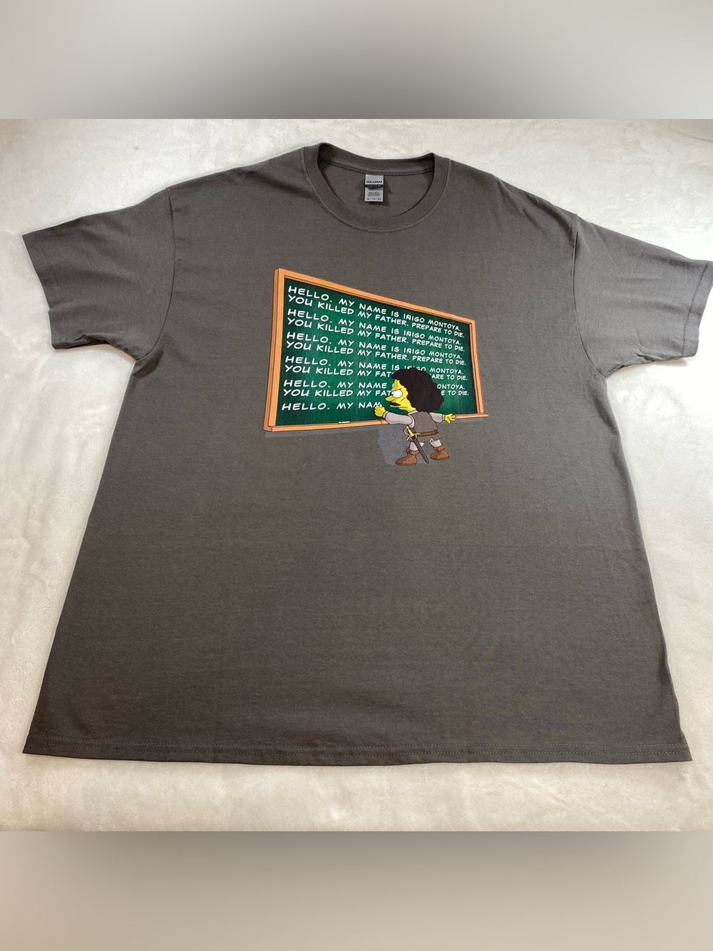 The Princess Bride Simpsons Mashup Inigo Montoya Detention Graphic T-Shirt XL